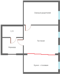 Межкомнатная перегородка для функционального зонирования