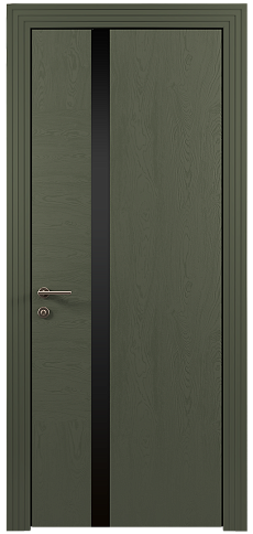 Дверь Tivoli Д-1 Серый Мох эмаль по шпону (RAL 7003) без стекла