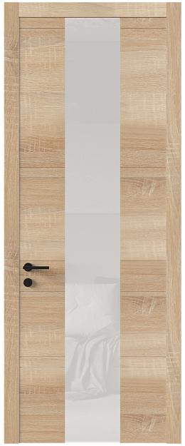 Межкомнатная дверь Tivoli Ж-2, Со стеклом (ДО), цвет - Дуб сонома светлый