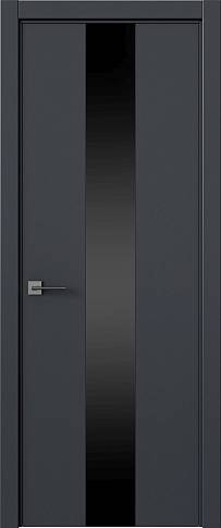 Дверь Tivoli Ж-5 Графитово-серая эмаль (RAL 7024) со стеклом