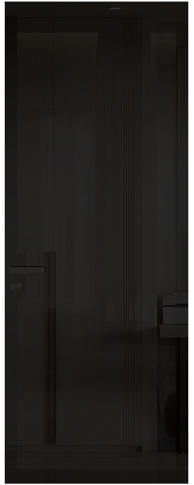 Дверь Tivoli А-3 Невидимка Серая стяжка эмаль (RAL 060-60-05) со стеклом