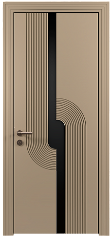 Дверь Cascato Moderno Серое Льняное волокно эмаль (RAL 075-70-10) без стекла