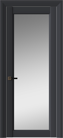 Дверь Domenica Neo Classic Decoro Графитово-серая эмаль (RAL 7024) со стеклом