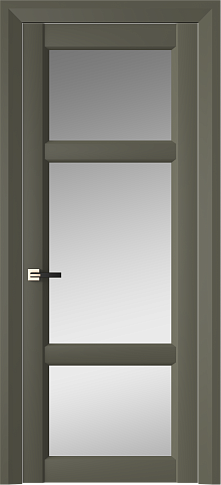 Дверь Siena Neo Classic Decoro Серый Мох эмаль (RAL 7003) со стеклом