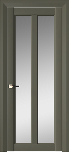Дверь Prato Neo Classic Decoro Серый Мох эмаль (RAL 7003) со стеклом