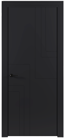 Дверь Futuro Moderno Черная эмаль (RAL 9004) без стекла