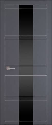 Дверь Tivoli Ж-2 Графитово-серая эмаль (RAL 7024) со стеклом