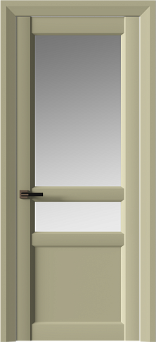 Дверь Imperia-R Neo Classic Decoro Серо-оливковая эмаль (RAL 7032) со стеклом