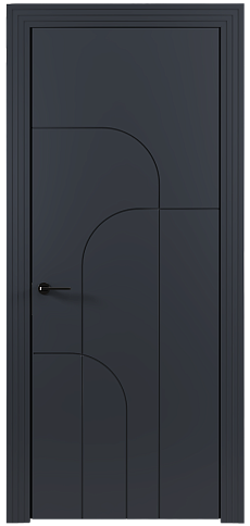 Дверь Arco Moderno Графитово-серая эмаль (RAL 7024) без стекла