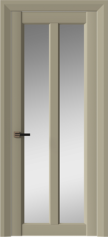 Дверь Prato Neo Classic Decoro Серое Льняное волокно эмаль (RAL 075-70-10) со стеклом