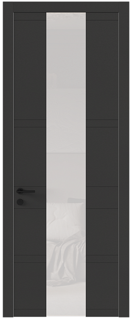 Межкомнатная дверь Tivoli Ж-2, Со стеклом (ДО), цвет - Диамант серый