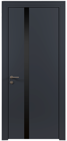 Дверь Tivoli Д-1 Графитово-серая эмаль (RAL 7024) без стекла