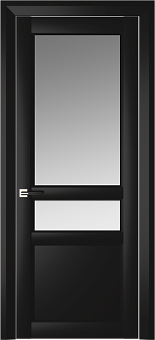 Дверь Imperia-R Neo Classic Decoro Черная эмаль (RAL 9004) со стеклом
