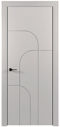 Дверь Arco Moderno Серая эмаль (RAL 7047) без стекла
