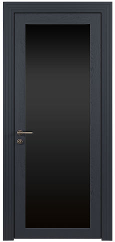 Дверь Tivoli З-1 Графитово-серая эмаль по шпону (RAL 7024) со стеклом