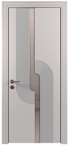 Дверь Cascato Moderno Серая эмаль (RAL 7047) без стекла