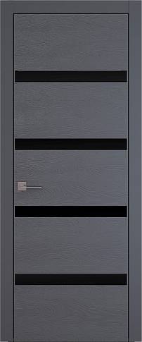 Дверь Tivoli Д-4 Графитово-серая эмаль по шпону (RAL 7024) без стекла