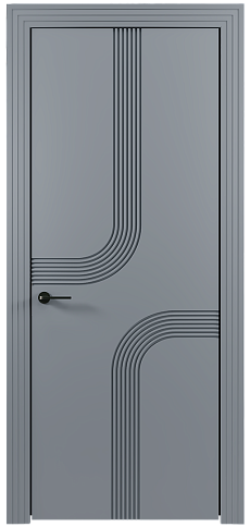 Дверь Armonia Moderno Серебристо-серая эмаль (RAL 7045) без стекла