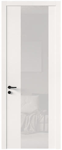 Дверь Tivoli Е-1 Белоснежная мягкая шагрень без стекла