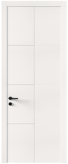 Межкомнатная дверь Tivoli Л-2, Без стекла (ДГ), цвет - Белоснежная мягкая шагрень