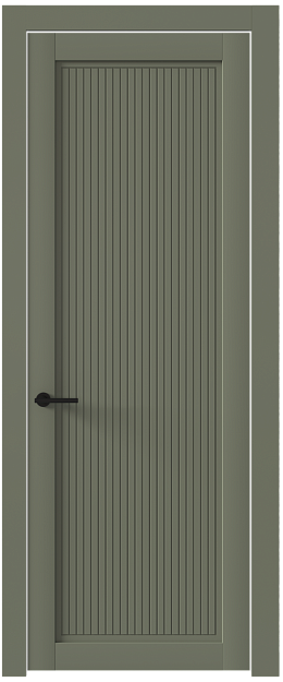 Межкомнатная дверь Tivoli З-2, Без стекла (ДГ), цвет - Серый Мох эмаль (RAL 7003)