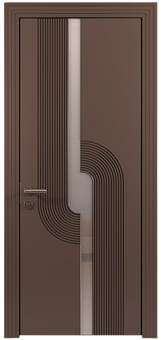 Дверь Cascato Moderno Коричневый Тик эмаль (RAL 050-50-10) без стекла