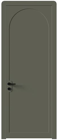 Дверь Luna Moderno Серый Мох эмаль (RAL 7003) без стекла